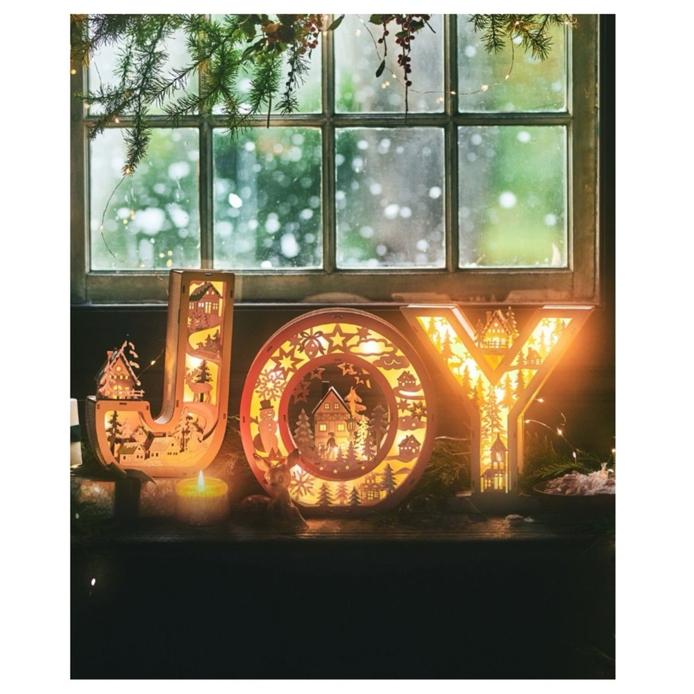 Anthropologie Illuminated Wonderland Scene Monogram Letter S NWT - Picture 5 of 13